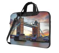 Historic Old Tower Bridge London Printed Waterproof Laptop Case Ultra-Thin Portable One-Shoulder Laptop Bag 600d Oxford 13in/14in/15.6in