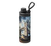 Historic Old Tower Bridge London Printing 18oz Insulated Sports Kettle Portable Stainless Steel For Gym Camping