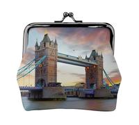 Historic Old Tower Bridge London Printing Small Coin Purse, Lightweight Travel Wallet for Sightseeing Tours and Shopping Sprees