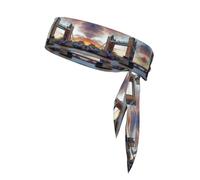 Historic Old Tower Bridge London Sports bandage with printed headband, suitable for basketball, running, tennis, karate, and track and field