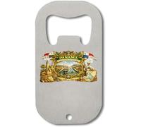 Historic Panama Canal Gateway Scene Stainless Steel Bottle Opener Silver