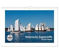Historic sailing ships on the Baltic Sea UK-Version (Wall Calendar 2026 DIN A4 Landscape), CALVENDO 12 Month Wall Calendar
