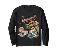 Historic Savannah Georgia Vintage Southern City Long Sleeve T-Shirt