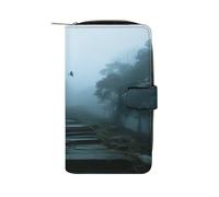 Historic Trail in The Mountains Travel Wallet for Men & Women RFID Blocking Card Organizer Credit Card Holder Large Capacity