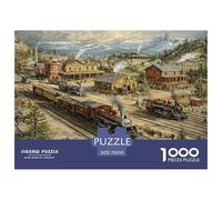 Historic Train Station Thick Sturdy Cardboard Excellent Brain Game, Suitable for Improving Mental Flexibility And Focus 70x50cm/1000pcs
