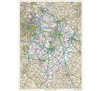 Historic Warwickshire County Map-Plastic Coated