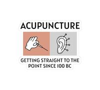 Historical Acupuncture Sticker - Straight to The Point Vinyl Decal for Acupuncturists, TCM Practitioners (3" × 3")