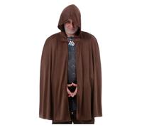 Historical Cape Medieval Brown Cape Adults Fancy Dress Accessor Hooded