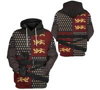 Historical Figure 3D Print Hoodie Colonial King Cosplay Costume Army Uniform Sweatshirt
