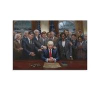 Historical Figures Praying for Donald Trump Poster Decorative Painting Canvas Wall Art Living Room Poster Bedroom Painting Wall Art Picture Print Modern Family Room Decor 20 x 30 Inches (50 x 75 cm)