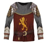 Historical Hoodie Medieval Knight Hoodie Revolutionary War Army Uniform 3D Printed Jacket Halloween Costume, Peter Pevensie Long Sleeves Shirt, XS