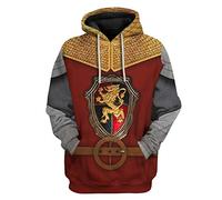 Historical Hoodie Revolutionary War Uniform Costume 3D Printed Army Jacket Halloween Costume - - Medium