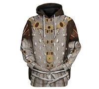Historical Hoodie Revolutionary War Uniform Costume 3D Printed Army Jacket Halloween Costume - - XL
