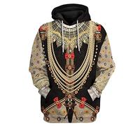 Historical Hoodie Revolutionary War Uniform Costume 3D Printed Army Jacket Halloween Costume - - XL