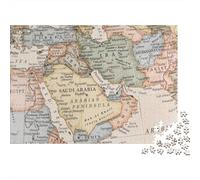 Historical Map Jigsaw Puzzle 1000 Piece Jigsaw Puzzle for Adults Ancient Middle East 70x50cm/1000pcs