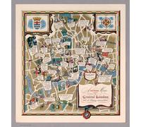 Historical map of Literary London | Detailed Laminated Wall Map, Ideal For Home, Office Or Classroom Display.