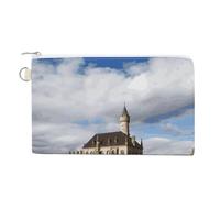 Historical Monuments of Armenia Canvas Coin Purse, Portable Zippered Change Pouch for Women, Small Wallet for Coins Keys Cards Lipstick