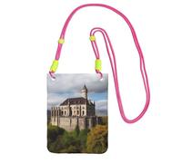 Historical Monuments Of Armenia Cell Phone Purse For Women, Cell Phone Sleeve Pouch Case Wallet Bag With Fuchusia Shoulder Strap Travel Pouch