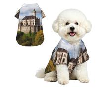 Historical Monuments of Armenia Dog Hawaiian Shirt, Breathable Cool Dog Summer Clothes Soft Comfortable Puppy Clothes for Small to Medium Dog Party Costume