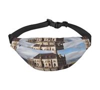 Historical monuments of Armenia Fanny Pack for Men Women Crossbody Waist Bag Everywhere Belt Bag Wallet Hip Bum Bag with Adjustable Strap Casual Chest Bag for Outdoor Hiking Cycling, Black, One Size
