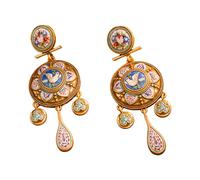 Historical Revivals Dangling Ear Pieces Combining Auditory Charm and Ethnic Symbols Retro Palaces Styles Earrings Cultural Inspired Accessories
