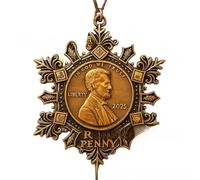 Historical US Cents Commemorative Decors, Last Pennys Tributes Ornament Finally Memorial Snowflake Ornaments Gift Last Pennys Tributes Decoration Finally Memorial Snowflake Ornament