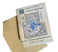 Historical Valentine Greeting Card with Medieval Art and Funny Jokes for Anniversary Valentine Gift Giving for Couple Medieval Humor Cards