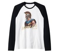 Historical Warrior Gladiator Spartan Greek Roman Vintage Raglan Baseball Tee