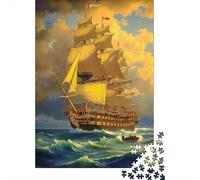 Historical Warship Voyage Puzzles 1000 Piece for Adults Jigsaw Puzzles Jigsaw Puzzle Game for The Whole 52x38cm/1000pcs