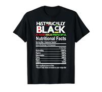 Historically Black Junior High Principal Nutritional Facts Value Graphic T-Shirt, Men, Black, XL