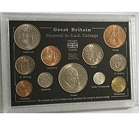 historicgiftsets Farewell To The £sd System Pre-Decimal £.s.d (11 coins) Crown Coin Present Display Gift Set
