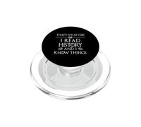 History Book Reader I Read History Know Things PopSockets PopGrip for MagSafe