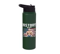 History Buff George Washington Funny American History Stainless Steel Insulated Water Bottle