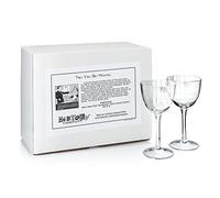 HISTORY COMPANY 1934 Nick & Nora Crystal Cocktail Coupette-Style Glass 2-Piece Art Moderne-Inspired Cocktail Glass (Gift Box Collection)