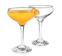 HISTORY COMPANY The 1930 Literary Round Table-Inspired Cocktail Coupe Glass 2-Piece Set - True Standard for Craft Cocktails and Champagne Service (Gift Box Collection)