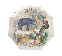 History Earth Animated Nature Umbrella Windproof Automatic Foldable Umbrells Auto Open Close for Men Women Kids