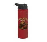 History Geography Team Steampunk Globe Books Stainless Steel Insulated Water Bottle