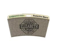 History & Heraldry Bamboo Eco Travel Mug Pre Personalised Heat Sleeve - Name of"Elizabeth"