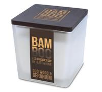History & Heraldry Jar Candle Small Oudwood And Geranium Fragrance Bamboo Range by Heart and Home