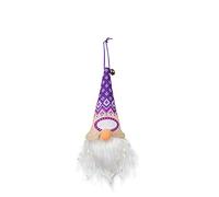 History & Heraldry Light Up Gonk Pre-personalised Christmas Hanging Decoration Blank Purple/White 269860002