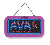 History & Heraldry Light Up Neon Name Sign - Ava