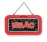 History & Heraldry Light Up Neon Name Sign - Isaac