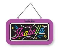 History & Heraldry Light Up Neon Name Sign - Isabella