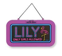 History & Heraldry Light Up Neon Name Sign - Lily