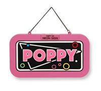 History & Heraldry Light Up Neon Name Sign - Poppy