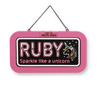 History & Heraldry Light Up Neon Name Sign - Ruby