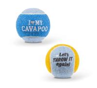History & Heraldry Personalised Dog Balls - Pet Toy for Fun & Play - Durable, Chew-Resistant Fetch Balls for Small, Medium & Large Dogs (Cavapoo)