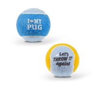 History & Heraldry Personalised Dog Balls - Pet Toy for Fun & Play - Durable, Chew-Resistant Fetch Balls for Small, Medium & Large Dogs (Pug)