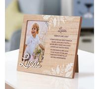 History & Heraldry Personalised Kids Picture Frame - Lucas in Brown History & Heraldry Brown