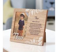 History & Heraldry Personalised Kids Picture Frame - Theo in Brown History & Heraldry Brown